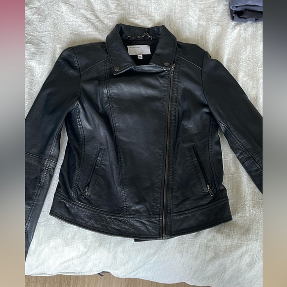 Muubaa Sabik Leather Biker Jacket in Black US 8 100% Sheep Skin - Picture 9 of 17